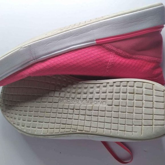 Pink High Top Under Armour Running Shoes- Size 6Y- Great Condition - Picture 4 of 5